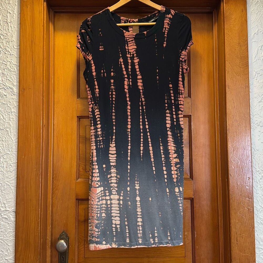 Gyspsy 05 Bamboo Black Abstract Dress Women’s US Small